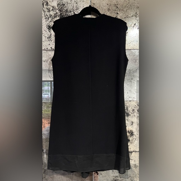 SANDRO Black Crossover Plunge V Neck, Sleeveless Long Blouse Top, Size 3/L - Picture 5 of 6